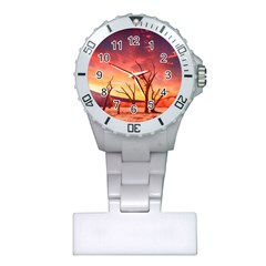 Desert Arid Dry Drought Landscape Plastic Nurses Watch by Celenk