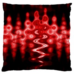 Red And Black Wave Pattern Large Cushion Case (two Sides)