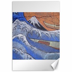 Harvard Mayfair Hokusai Chalk Wave Fuji Canvas 12  X 18   by Celenk