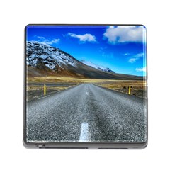 Road Mountain Landscape Travel Memory Card Reader (square) by Celenk