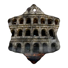 Colosseum Italy Landmark Coliseum Snowflake Ornament (two Sides) by Celenk