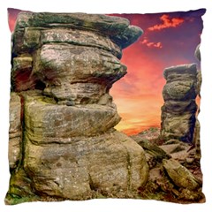 Rocks Landscape Sky Sunset Nature Large Cushion Case (one Side)