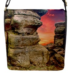 Rocks Landscape Sky Sunset Nature Flap Messenger Bag (s)