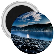 Shore Mountain Water Landscape 3  Magnets