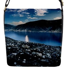 Shore Mountain Water Landscape Flap Messenger Bag (s) by Celenk
