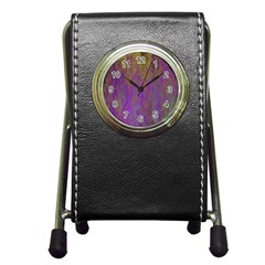 Background Texture Grunge Pen Holder Desk Clocks