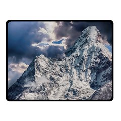 Mountain Snow Winter Landscape Double Sided Fleece Blanket (small)  by Celenk