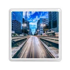 Urban Street Cityscape Modern City Memory Card Reader (square)  by Celenk