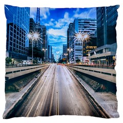 Urban Street Cityscape Modern City Large Cushion Case (two Sides)