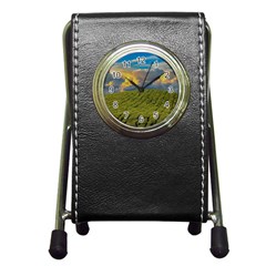 Sunrise Hills Landscape Nature Sky Pen Holder Desk Clocks