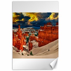 Snow Landscape Winter Cold Nature Canvas 24  x 36 