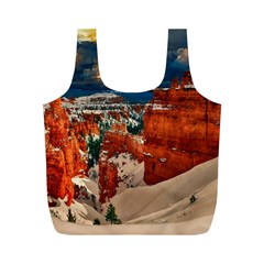 Snow Landscape Winter Cold Nature Full Print Recycle Bags (m)  by Celenk