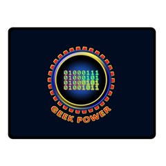 Geek Power Double Sided Fleece Blanket (small)  by linceazul