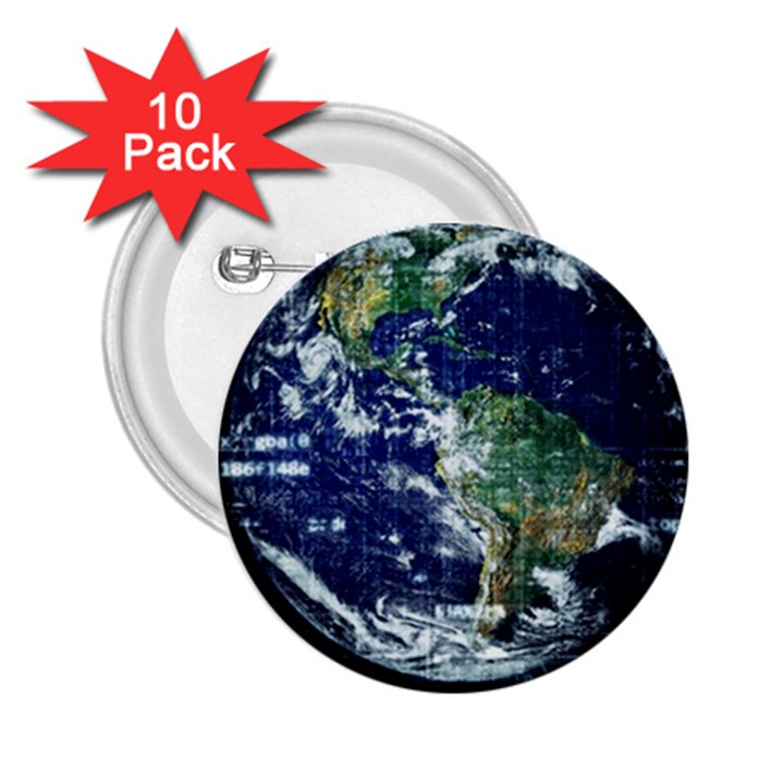 Earth Internet Globalisation 2.25  Buttons (10 pack) 