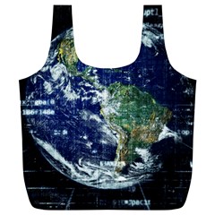 Earth Internet Globalisation Full Print Recycle Bags (l)  by Celenk