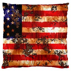 American Flag Usa Symbol National Large Cushion Case (two Sides) by Celenk