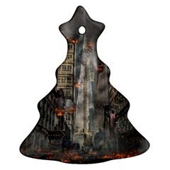 Destruction War Conflict Death Christmas Tree Ornament (two Sides) by Celenk