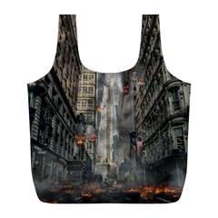 Destruction War Conflict Death Full Print Recycle Bags (l)  by Celenk