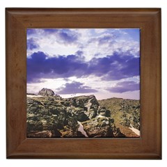 Mountain Snow Landscape Winter Framed Tiles by Celenk