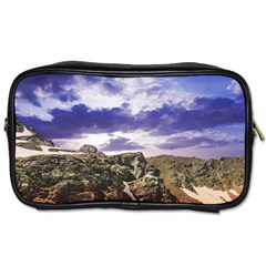 Mountain Snow Landscape Winter Toiletries Bags by Celenk