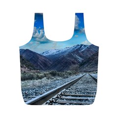 Nature Landscape Mountains Slope Full Print Recycle Bags (m)  by Celenk