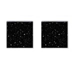 Black Background Texture Stars Cufflinks (Square) Front(Pair)