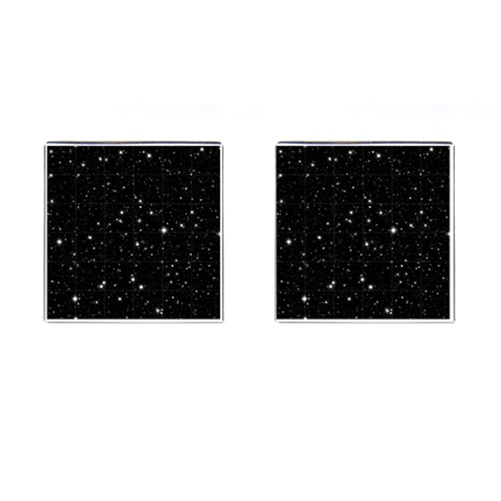 Black Background Texture Stars Cufflinks (Square)