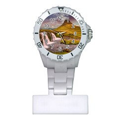 Nature Mountains Cliff Waterfall Plastic Nurses Watch by Celenk