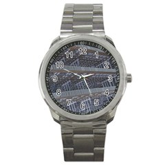 Ducting Construction Industrial Sport Metal Watch by Celenk