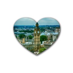 London England City Landmark Heart Coaster (4 Pack)  by Celenk