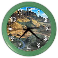 Nature Landscape Mountains Outdoor Color Wall Clocks by Celenk