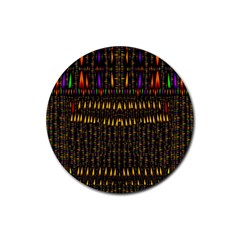 Hot As Candles And Fireworks In Warm Flames Rubber Coaster (round)  by pepitasart