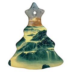 Coastline Sea Nature Sky Landscape Christmas Tree Ornament (two Sides) by Celenk