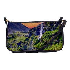 Waterfall Landscape Nature Scenic Shoulder Clutch Bags by Celenk