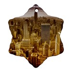 New York Empire State Building Snowflake Ornament (Two Sides) Front