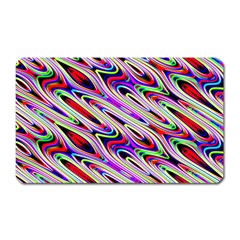 Multi Color Wave Abstract Pattern Magnet (rectangular) by Celenk