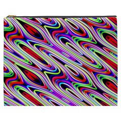 Multi Color Wave Abstract Pattern Cosmetic Bag (xxxl) 