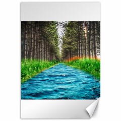 River Forest Landscape Nature Canvas 12  X 18   by Celenk