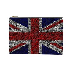 Union Jack Flag Uk Patriotic Cosmetic Bag (large)  by Celenk