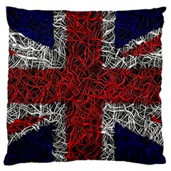 Union Jack Flag Uk Patriotic Large Cushion Case (one Side) by Celenk