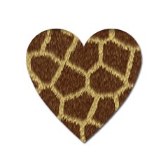 Background Texture Giraffe Heart Magnet by Celenk