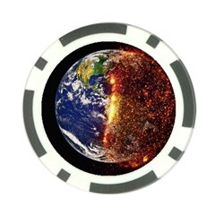 Climate Change Global Warming Poker Chip Card Guard by Celenk