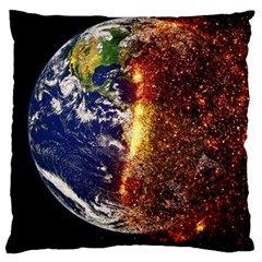 Climate Change Global Warming Large Cushion Case (two Sides)