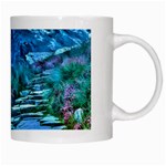 Pathway Nature Landscape Outdoor White Mugs Right