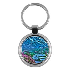 Pathway Nature Landscape Outdoor Key Chains (round)  by Celenk