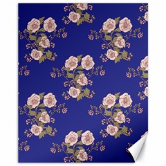 Ndigo Bedding Floral Canvas 11  X 14   by Celenk