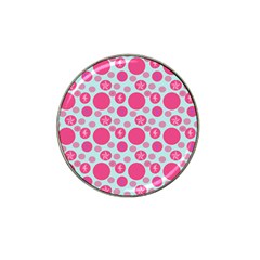 Blue Retro Dots Hat Clip Ball Marker (4 Pack)
