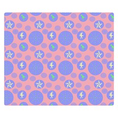 Pink Retro Dots Double Sided Flano Blanket (small)  by snowwhitegirl