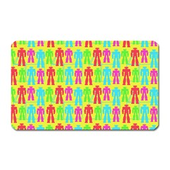 Colorful Robots Magnet (rectangular)