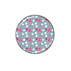 Pink Dress Blue Hat Clip Ball Marker (4 Pack)